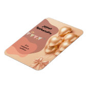 Gouden ballonnen met bewerkbare tekst magneet (Linkerzijde)