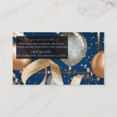 Gouden Ballonnen Navy Blauwe Feest Evenementen Pla Visitekaartje (Achterkant)