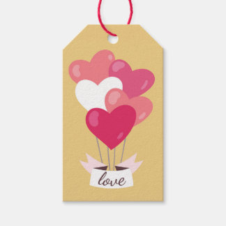 Gouden ballonnen Valentijns hoge cadeau Labels Cadeaulabel