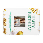 Gouden ballonnen Verjaardag Kaart met geschenken e Magneet (Horizontaal)