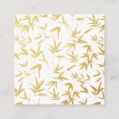 Gouden Bamboe & Dubbel Geluk Chinese RSVP Informatiekaartje (Achterkant)