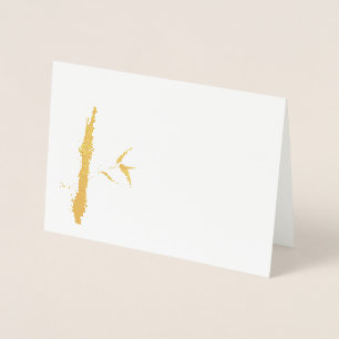 gouden bamboe folie kaarten