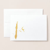 gouden bamboe folie kaarten (Voorkant met envelop)