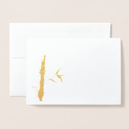 gouden bamboe folie kaarten