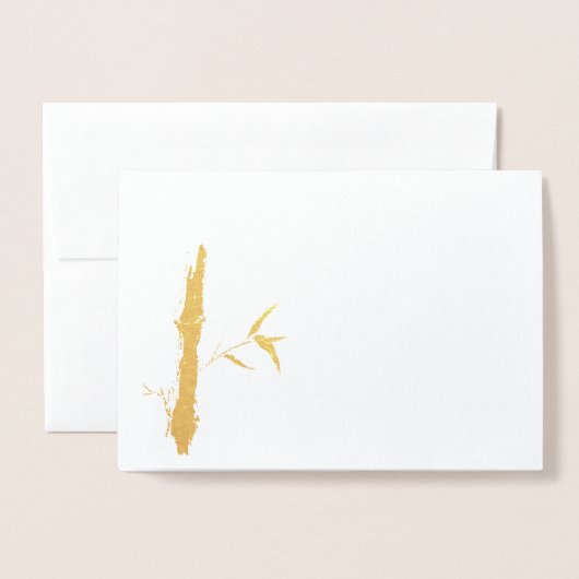 gouden bamboe folie kaarten (Voorkant met envelop)