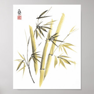 Gouden Bamboe Harmonie Poster