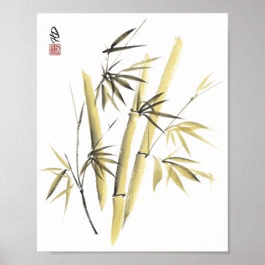 Gouden Bamboe Harmonie Poster (Voorkant)
