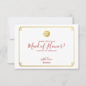 Gouden Bamboe zal je mijn bruidsmeisje zijn Kaart (Voorkant)