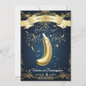 Gouden Banaan Verjaardag | Speelse luxe Kaart (Voorkant)