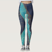 Gouden bananenblad: luxe patroon. leggings (Voorkant)