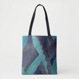 Gouden bananenblad: luxe patroon. tote bag
