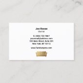 Gouden bank | Meubilair Visitekaartje (Achterkant)