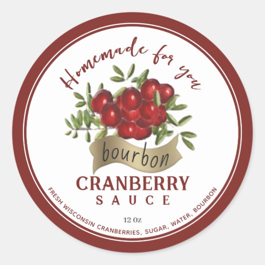 Gouden Banner Bourbon en Cranberry Sauce Label (Voorkant)