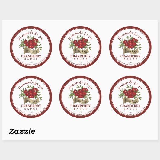 Gouden Banner Bourbon en Cranberry Sauce Label (Vel)
