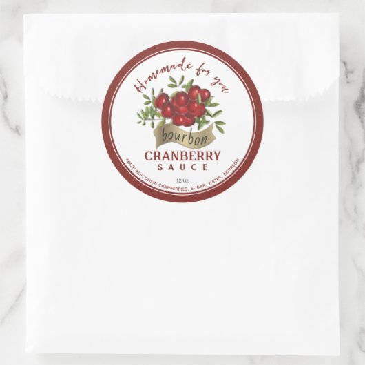 Gouden Banner Bourbon en Cranberry Sauce Label (Tas)