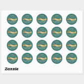Gouden Banner Honing Label met Decoratieve Tekst (Vel)