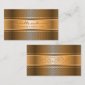 Gouden banner | Metallic gouden geperforeerde mesh Visitekaartje (Voorkant / Achterkant)