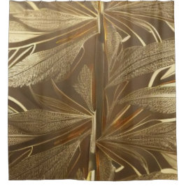 Gouden Banyanboom Douchegordijn