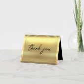Gouden Bar Elegante Bruiloft Bedankkaart (Voorkant)