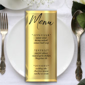 Gouden Bar Elegante Huwelijksreceptie Menu