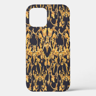 Gouden Barok, Bladeren Scrollen Patroon. iPhone 12 Hoesje