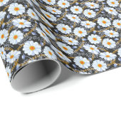 Gouden Barok: Bloemen ketting textuur Cadeaupapier (Rol Hoek)