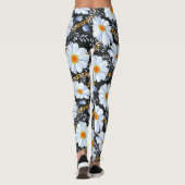 Gouden Barok: Bloemen ketting textuur Leggings (Achterkant)
