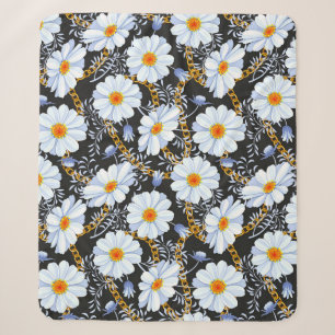 Gouden Barok: Bloemen ketting textuur Sherpa Deken