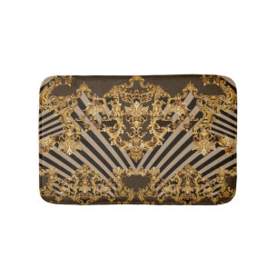 Gouden barok: geometrisch patroonontwerp badmat