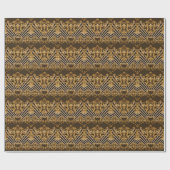 Gouden barok: geometrisch patroonontwerp cadeaupapier (Vlak)