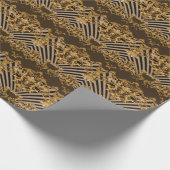 Gouden barok: geometrisch patroonontwerp cadeaupapier (Hoek)