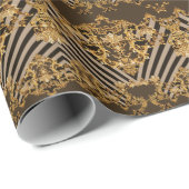 Gouden barok: geometrisch patroonontwerp cadeaupapier (Rol Hoek)