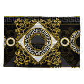 Gouden barok: Griekse zwarte rand Kussensloop (Achterkant)