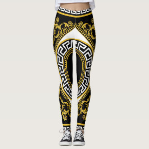Gouden barok: Griekse zwarte rand Leggings