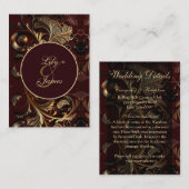 Gouden barok informatiekaartje (Voorkant / Achterkant)