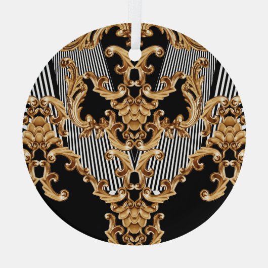 Gouden barok, ingewikkeld ornament ontwerp. (Achterkant)