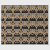 Gouden barok, ingewikkeld ornament ontwerp. cadeaupapier (Vlak)