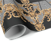 Gouden barok, ingewikkeld ornament ontwerp. cadeaupapier (Rol Hoek)