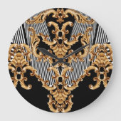 Gouden barok, ingewikkeld ornament ontwerp. grote klok (Voorkant)