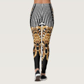 Gouden barok, ingewikkeld ornament ontwerp. leggings (Achterkant)