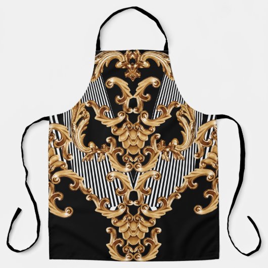 Gouden barok, ingewikkeld ornament ontwerp. schort (Voorkant)