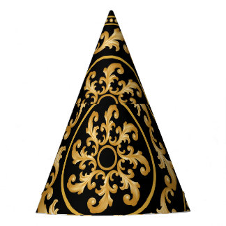 Gouden barok, kettingen, zwart decor feesthoedjes