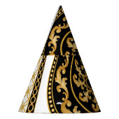 Gouden barok, kettingen, zwart decor feesthoedjes (Links)