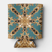 Gouden barok, luxe ornament design. blikjeskoeler (Voorkant)