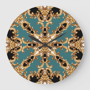 Gouden barok, luxe ornament design. grote klok