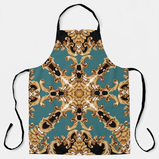 Gouden barok, luxe ornament design. schort (Voorkant)