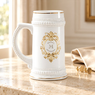 Gouden Barok Monogram Bruidsjonkers Bierpul