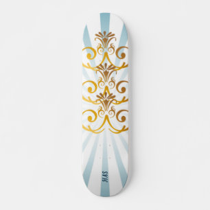 Gouden Barok Patroon Skateboard Deck