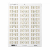 Gouden Barok Retouradreslabel Etiket (Full Sheet)
