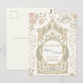 Gouden Barok Save the Date Briefkaart (Voorkant / Achterkant)